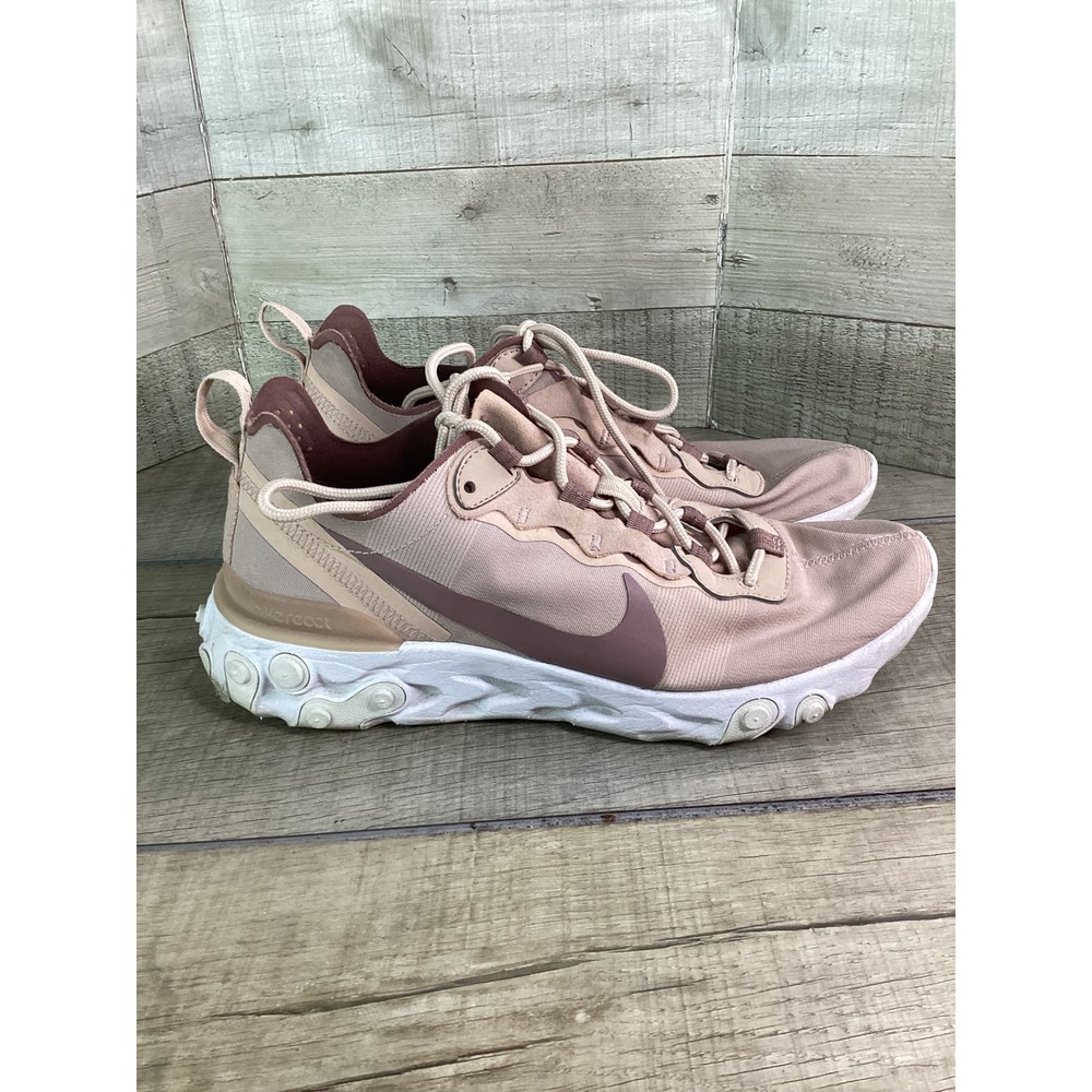 Nike React Element 55 Womens Shoes Plum Chalk Light Cream BQ2728-200 Size 9
